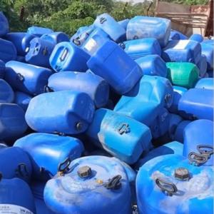50 LTR HDPE BLUE DRUM HDPE Scrap Blow hyderabad telangana india Plastic4trade
