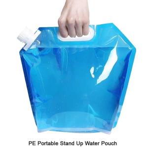 5L PE PORTABLE STAND UP WATER POUCH LDPE Bag Film Grade navi mumbai maharashtra india Plastic4trade