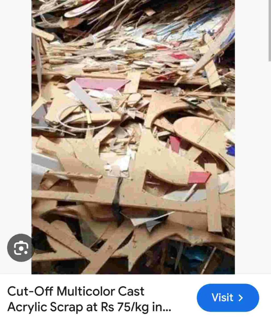 ACRYLIC SCRAP ACRYLIC Scrap Mix Scrap paste maharashtra india Plastic4trade