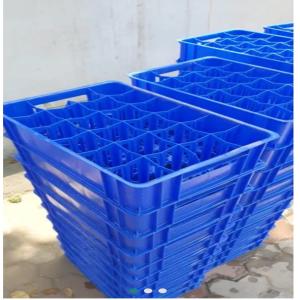 BLUE 24 POCKETS CRATE HDPE Finish Goods Injection Molding pune maharashtra india Plastic4trade