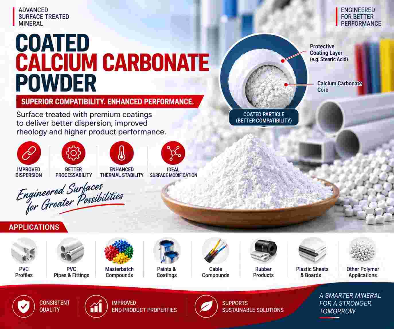 COATLAYER™ COATED CALCIUM CARBONATE POWD FILLER Filler, Masterbatch, Powder Pipe rishabhdev rajasthan india Plastic4trade