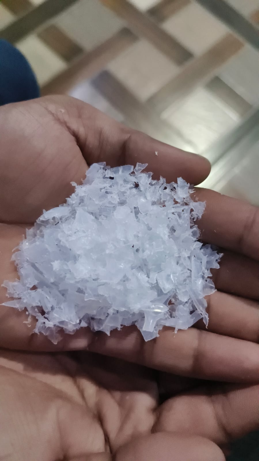 GLUCOSE BOTTLE GRINDED SCRAP LDPE Grinding Blow Injection Molding Pipe ahmedabad gujarat india Plastic4trade
