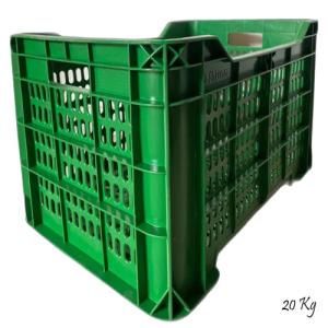 GREEN HDPE VEGETABLE CRATE HDPE Finish Goods Blow Injection Molding pune maharashtra india Plastic4trade