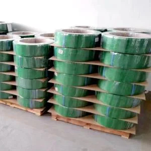 GREEN POLYESTER STRAPPING ROLL PET Rolls Film Grade pune maharashtra india Plastic4trade