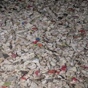 GRINDED PVC SHOES SOLE SCRAP WHITE PVC Grinding Extrusion agra uttar pradesh india Plastic4trade