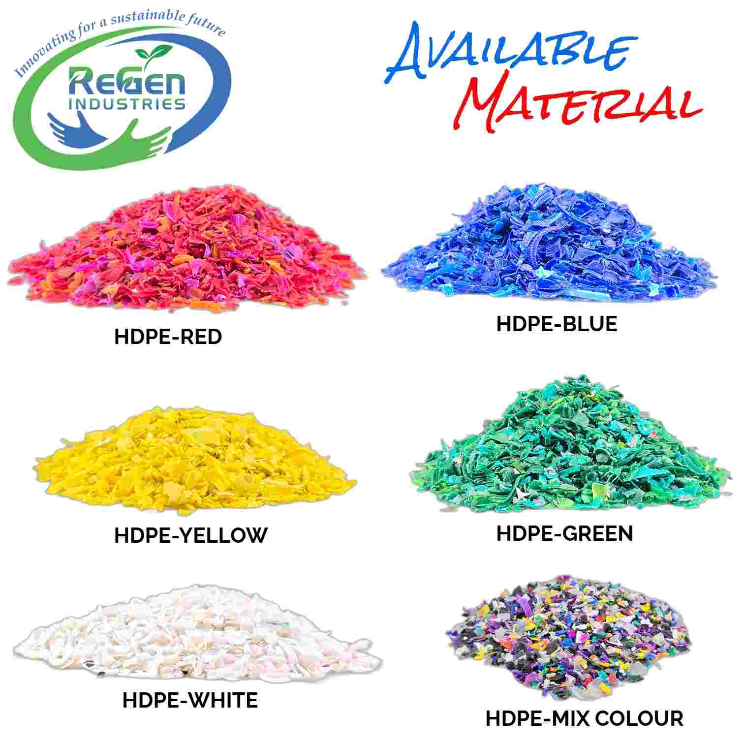 HDPE ALL COLORS  GRANULES HDPE Scrap Injection Molding saktasanala gujarat india Plastic4trade