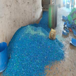 HDPE BLUE 200L DRUM SCRAP, GRINDING HDPE Grinding Blow rajkot gujarat india Plastic4trade Plastic4trade