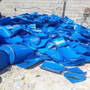 HDPE BLUE DRUM CUTING SCRAP HDPE Scrap Blow vapi gujarat india Plastic4trade