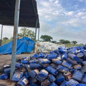 HDPE BLUE DRUM GRINDING HDPE Grinding Blow morbi gujarat india Plastic4trade Plastic4trade