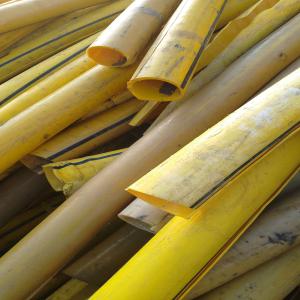 HDPE YELLOW PLASTIC PIPE SCRAP HDPE Scrap Pipe Extrusion Pipe bhavnagar gujarat india Plastic4trade Plastic4trade