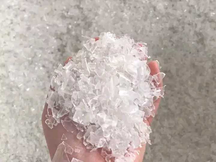 HOT WASHED CLEAR PET FLAKES PET Flakes Film Grade jakhal haryana india Plastic4trade Plastic4trade