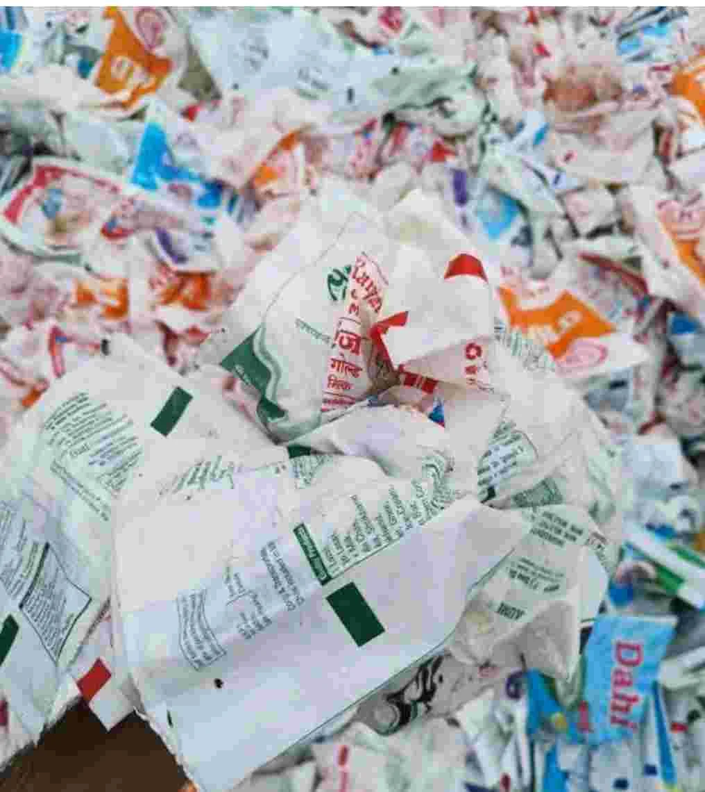 MILK POUCH SCRAP LDPE Scrap Blow Film Grade Pipe bhavnagar gujarat india Plastic4trade