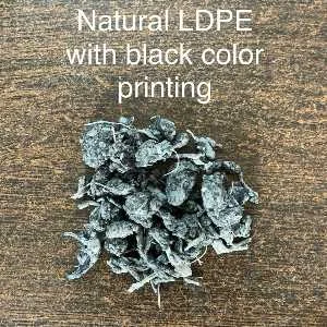 NATURAL LDPE WITH BLACK COLOUR PRINTING LDPE Grinding Mix Scrap surat gujarat india Plastic4trade