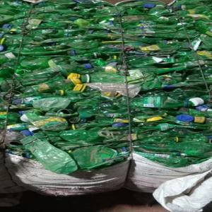 PET BOTTEL BALES GREEN PET Baled Blow hyderabad telangana india Plastic4trade