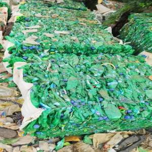 PET BOTTEL BALES GREEN PET Baled Blow muzaffarpur bihar india Plastic4trade