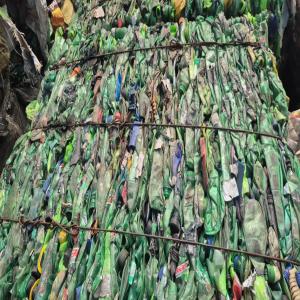 PET BOTTELS BALES GREEN PET Baled Blow barwala haryana india Plastic4trade Plastic4trade