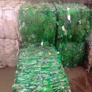 PET BOTTELS BALES GREEN  Baled Blow manvi karnataka india Plastic4trade