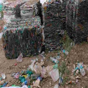 PET BOTTELS BALES GREEN PET Baled Blow mysuru karnataka india Plastic4trade