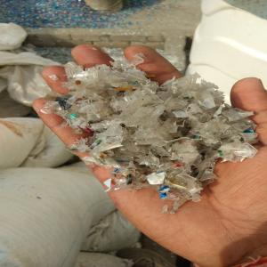 PET BOTTELS NATURAL FLAKES' PET Flakes Blow panipat haryana india Plastic4trade Plastic4trade
