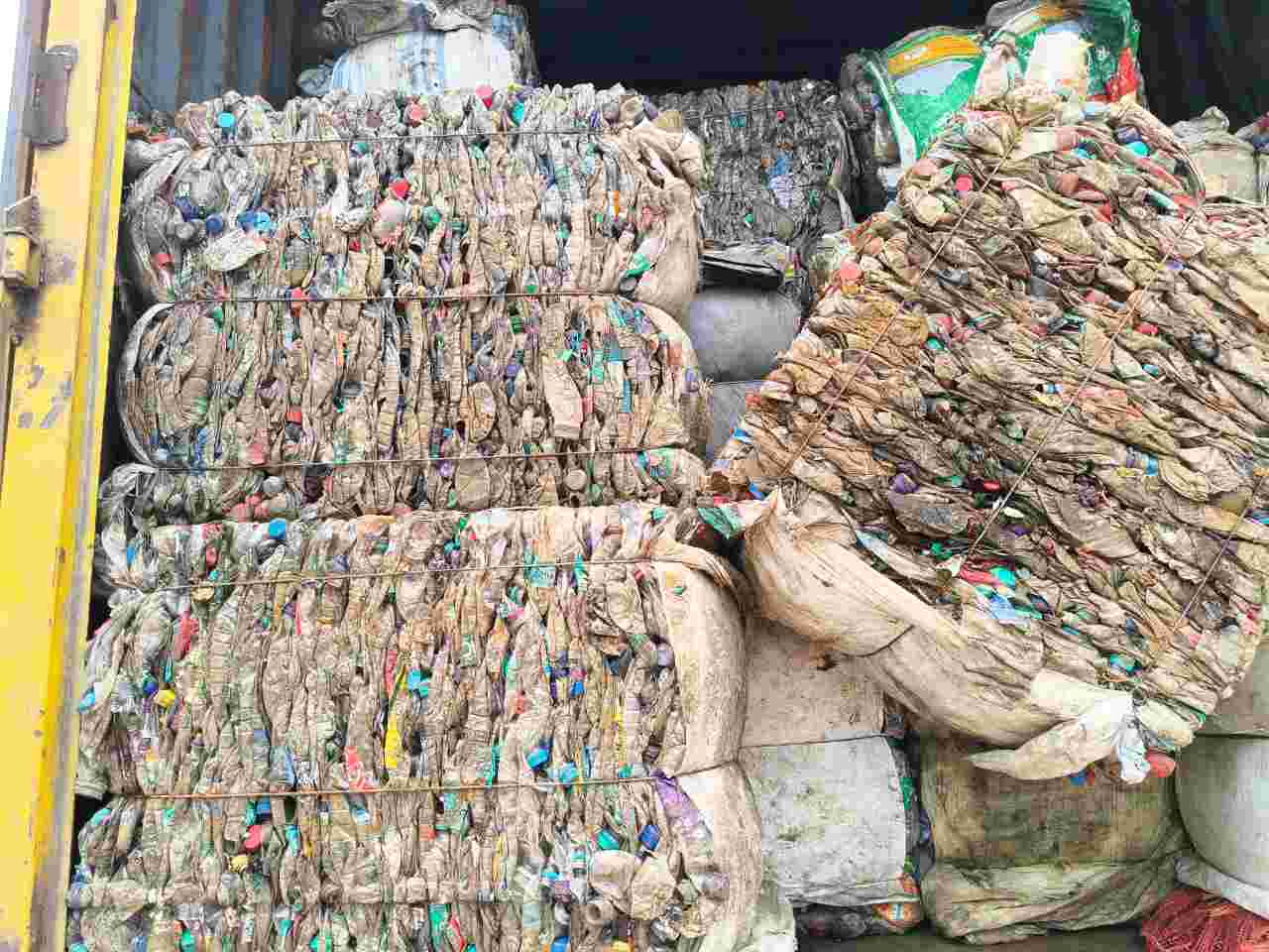 PET BOTTLE SCRAP BALES PET Scrap Baled Mix Scrap delhi delhi india Plastic4trade Plastic4trade