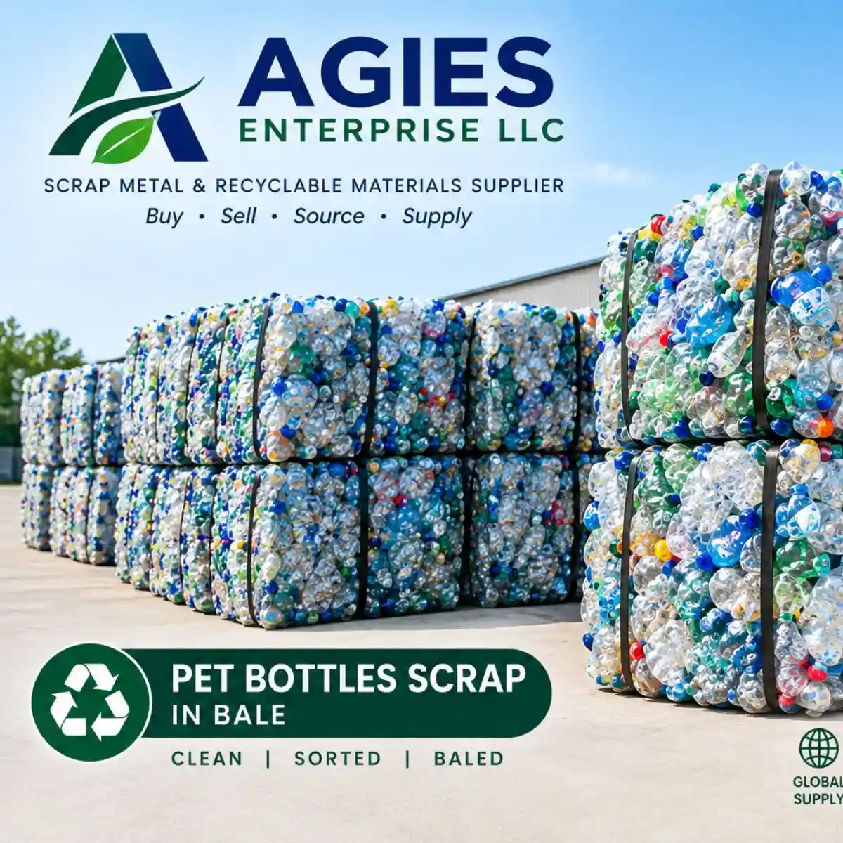 PET BOTTLES SCRAP IN BALE PET Rolls Scrap Mix Scrap atlanta georgia united states Plastic4trade