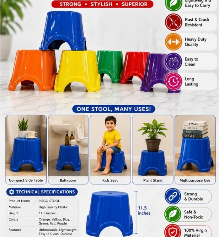 PLASTIC BATHROOM STOOL PP Finish Goods Injection Molding indore madhya pradesh india Plastic4trade