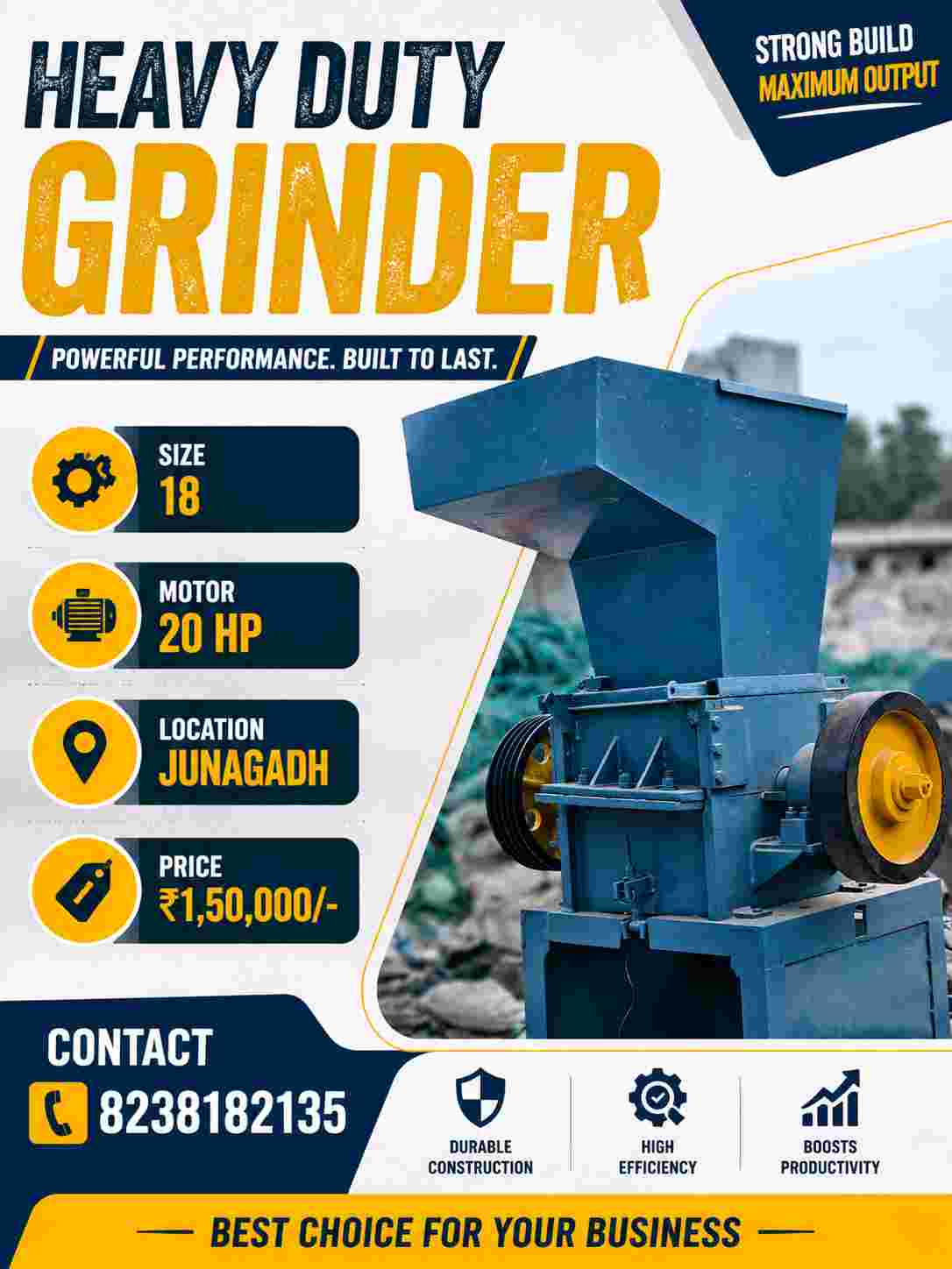 PLASTIC GRINDER MACHINE PP Grinding Machine & Tools Mix Scrap junagadh gujarat india Plastic4trade