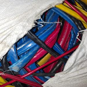 PVC CABLE SCRAP MIX COLORS PVC Scrap Cable hyderabad telangana india Plastic4trade