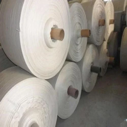 WHITE JANTA QUALITY PP WOVEN FABRICS ROLL PP Rolls RAFFIA rajkot gujarat india Plastic4trade