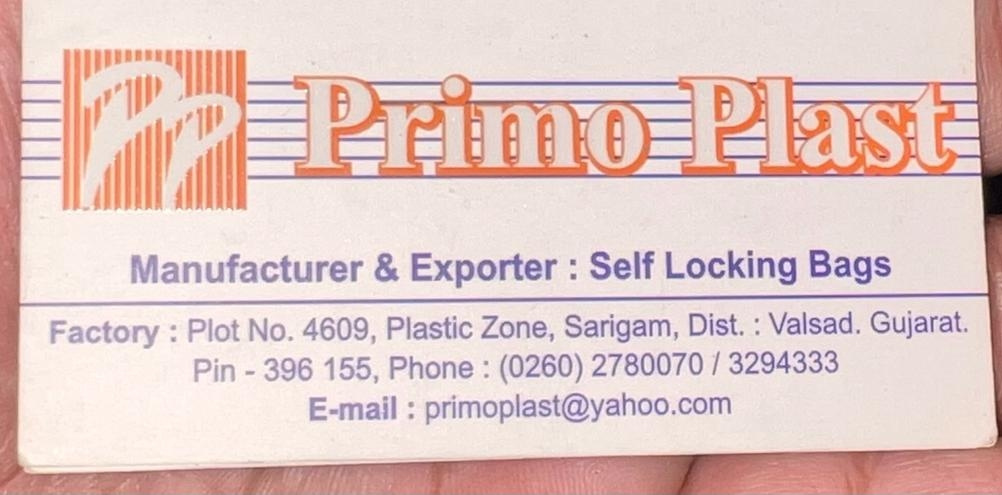 Primo Plast | Shivangi | Vapi Gujarat India | Manufacturer, Wholesaler | Plastic4trade Primo Plast | Shivangi | Vapi Gujarat India | Manufacturer, Wholesaler | Plastic4trade